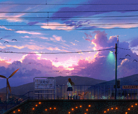 風景GIFイラストを描きます リアルな世界を少し動かすイラスト イメージ1