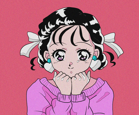 昭和アイドルのcdジャケット風イラストを制作します デザイン込 80年代風のジャケット画や表紙やyoutubeに イラスト作成 ココナラ