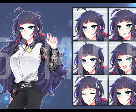 立ち絵イラストお描きします 最短2日 Trpg 動画 ゲームなどに 表情差分つき イラスト作成 ココナラ