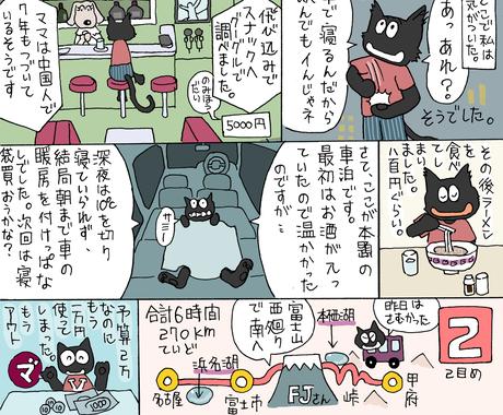 ほっこりする レポート漫画描きます 小久保ビデオの 軽ban旅行記 漫画 コミック制作 ココナラ