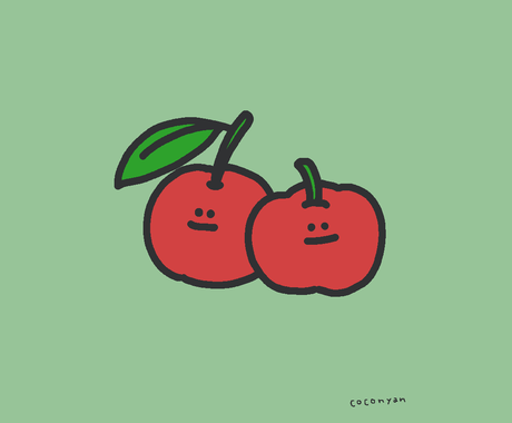 お顔のついたゆ るかわ食べ物イラストお描きします あなただけのかわいい食べ物アイコン作りませんか アイコン作成 ココナラ