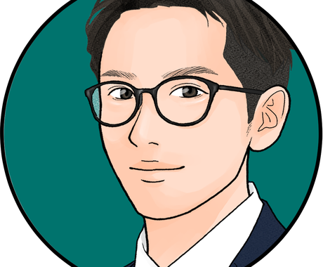 シンプルタッチで好印象な男性用アイコンを作成します 副業 ビジネス用のプロフィール画像でお悩みの方へ アイコン作成 ココナラ