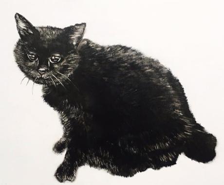 ペットや動物の墨絵のオーダー受けます 墨絵の独特の色味のリアルな世界に一枚だけの絵を描きます ペットイラスト作成 ココナラ