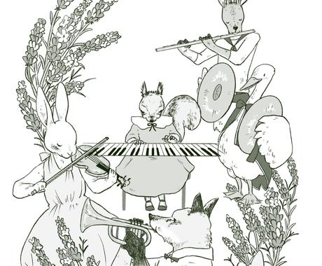 モノクロ線画で細やかな絵を描きます 個人様向け 海外の絵本のようなタッチを得意とします イラスト作成 ココナラ