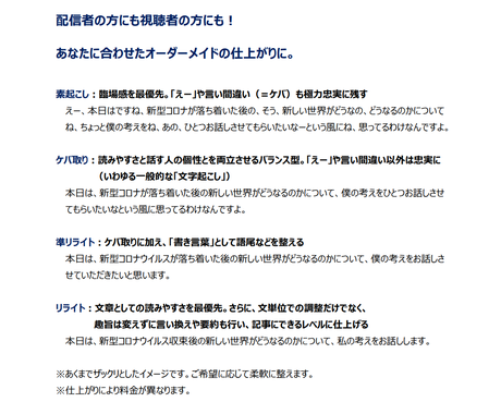 Youtubeの動画などをスマートに書き起こします 外大卒 議事録作成のプロが対応 ブログ記事化や学習用などに 文字起こし データ入力 ココナラ