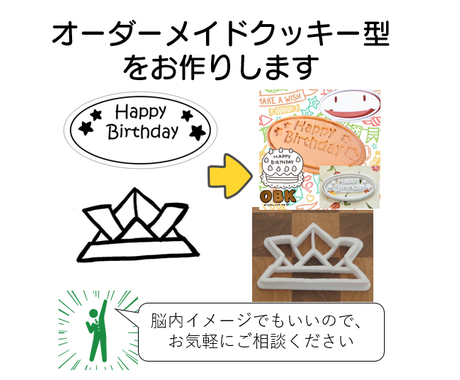 オリジナルのクッキー型製作します イラストを3dプリンターでオリジナルクッキー型化してます オリジナルグッズ販売 ココナラ