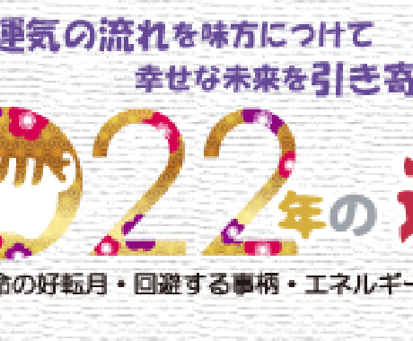 強運な未来を後押しする2022年開運法を伝授します 算命学カウンセラーが仕事もお金も愛もあなたの運をプロデュース イメージ1