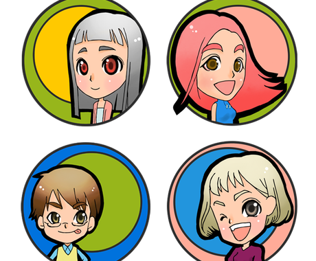 Snsやブログで使えるミニキャラを描きます デフォルメしたミニキャラと文字で分かりやすく アイコン作成 ココナラ