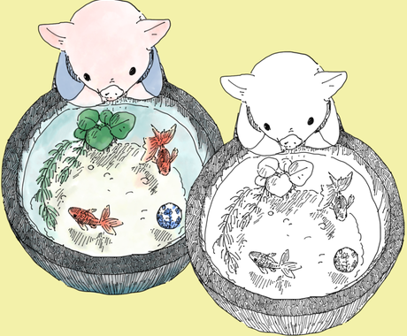 服を着た動物キャラクターのペン画風の絵を描きます 商用利用可 複数用途大丈夫です イラスト作成 ココナラ