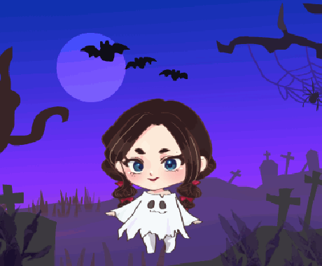 ちょっとだけ動くアニメーションつくります シンプルな動く待機画面作ります。 イメージ1