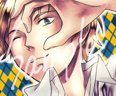 お任せアイコンイラストを作成します SNSアイコン・自己PR素材などとしてどうぞ