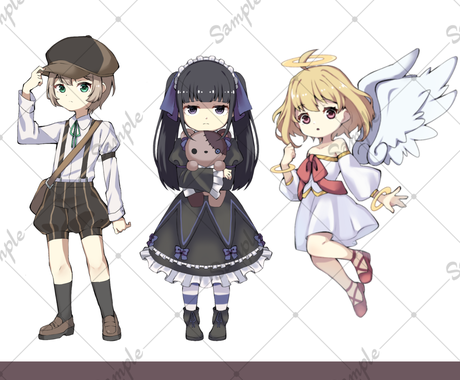 最短2日 頭身低めの立ち絵イラスト制作します 3 5頭身のかわいいキャラクターをいち早くお届け イラスト作成 ココナラ