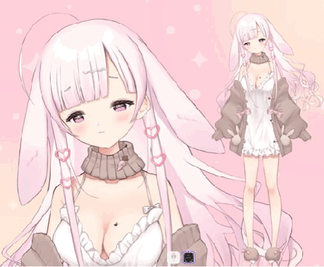 Vtuber・Live2D用立ち絵制作いたします キャラデザ・パーツ分けも可能な立ち絵を制作します イメージ2