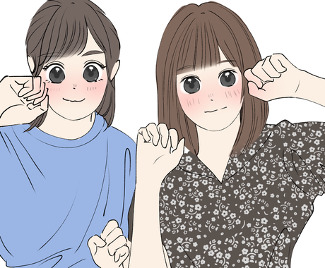 即日納品可能 あなたのプリクラをイラスト化します 友達や恋人との思い出を増やす手伝いが出来たらと思っています 似顔絵作成 ココナラ