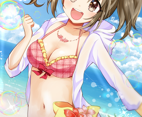 萌え系 人物イラスト描きます 顔とバスト 簡単な背景までおまかせ 成人向けも可能 イラスト作成 ココナラ