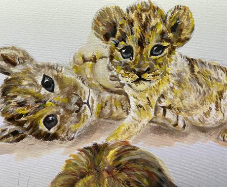 年賀状にも 水彩画で動物の絵を描きます 世界でたった一つ 力強いタッチで動物を生き生きと蘇らせます イラスト作成 ココナラ