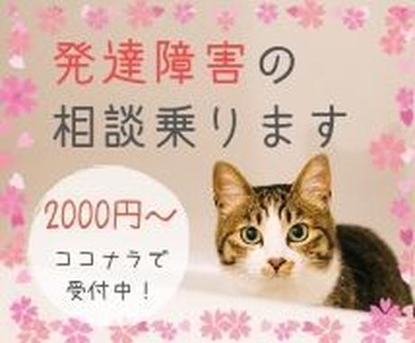 発達障害のご相談に乗ります 発達障害の仕事や困り事についてご相談に乗ります。