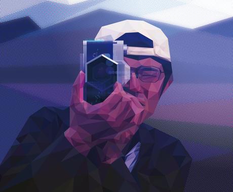 ポリゴンアートで似顔絵を描きます 三角で構成された あなただけの変わった似顔絵を 似顔絵作成 ココナラ