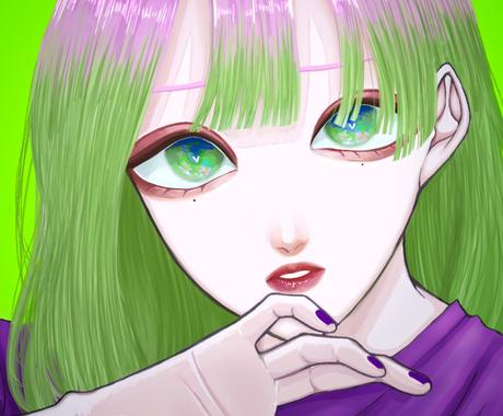 パッと印象の残るイラストお描きします 綺麗な美少女 美青年大得意です アイコン作成 ココナラ