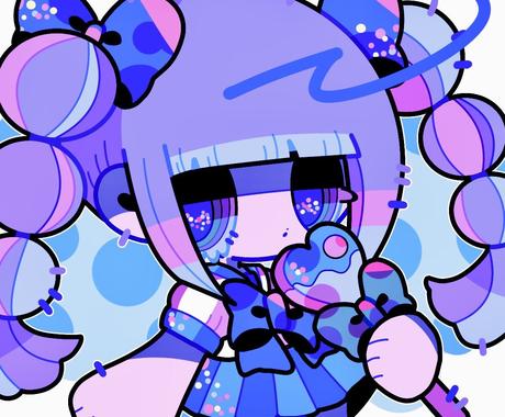カートゥーン調のかわいいイラストを描きます 最短3日 溶けちゃう目の個性的なデザイン グッズ利用可 アイコン作成 ココナラ
