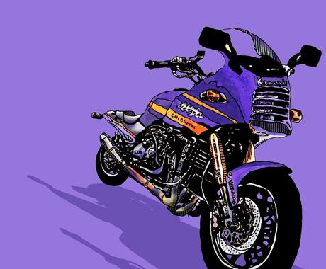 バイク おしゃれ 絵 イラスト描きますます あなたのバイクを味のある絵にします イラスト作成 ココナラ