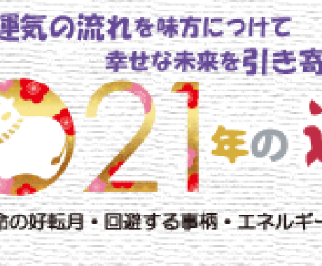 強運な未来を後押しする2021年開運法を伝授します 霊感算命学カウンセラーが事業もお金も愛もあなたの運を切り拓く イメージ1