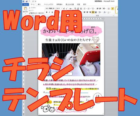 ワードでa4チラシテンプレート譲ります 文字や画像を差し替えるだけで簡単にチラシが作れます その他 ビジネス代行 相談 士業 ココナラ