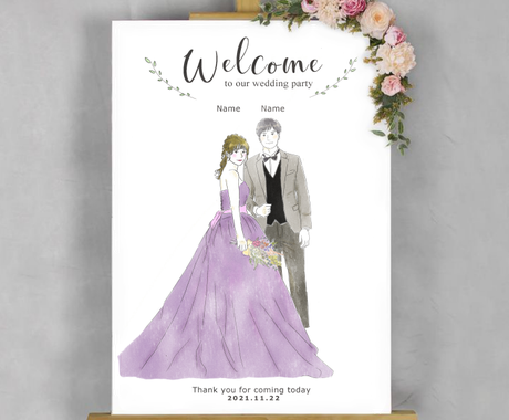 似顔絵ウェルカムボード おしゃれフレーム付き Www Teiacon Com Br