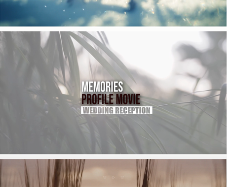シンプルでオシャレなプロフィールムービー制作します コメント大容量 綺麗で見やすいデザインのウェディングムービー 結婚式 イベント動画制作 ココナラ