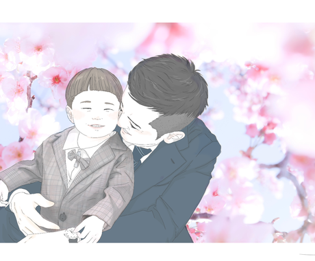 大切な人との思い出を優しいイラストにします 頂いたお写真を元にお描きする優しさと思い出の溢れるイラスト 似顔絵作成 ココナラ