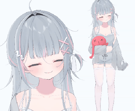 キャラデザ＋パーツ分け高品質で制作します 可愛い×儚い、印象に残るキャラクターを制作します イメージ2