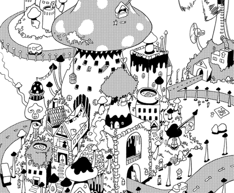 ポップで愉快なイラスト描きます にぎやかポップな 観る おもちゃ箱 イラスト作成 ココナラ