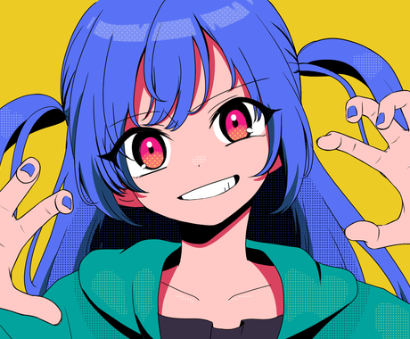 アニメーションok ビビットなイラスト制作します ヘッダー サムネイルにどうぞ イラスト作成 ココナラ