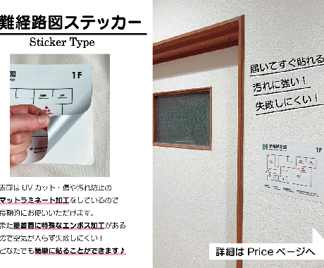 分かりやすい避難経路図を制作します 危険から身を守る為の避難経路図案内板 イメージ2