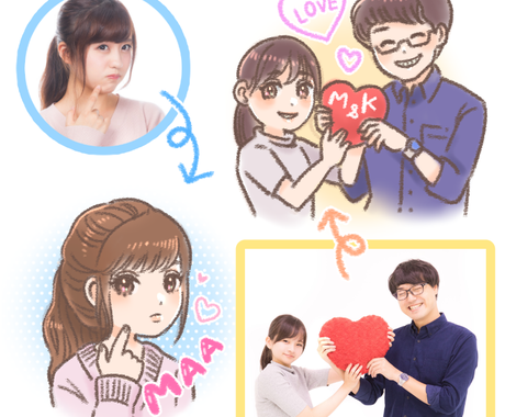 可愛いsns用のアイコン制作します 商用可能の似顔絵イラストを制作致します アイコン作成 ココナラ