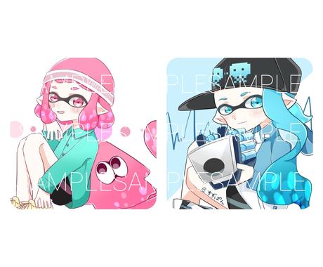 Snsで使えるスプラトゥーンのアイコン描きます マイイカちゃんのアイコンが欲しい方に アイコン作成 ココナラ