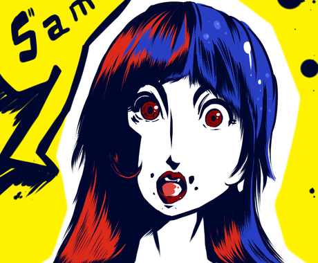 洒落た 感じの顔アイコンを描きます オシャレ っぽいキャラクターのアイコンです アイコン作成 ココナラ