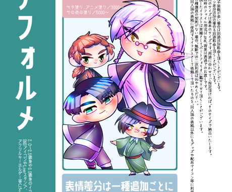 ころころかわいいデフォルメ描きます どんぐりみたいなちんまいキャラはいかがですか イラスト作成 ココナラ