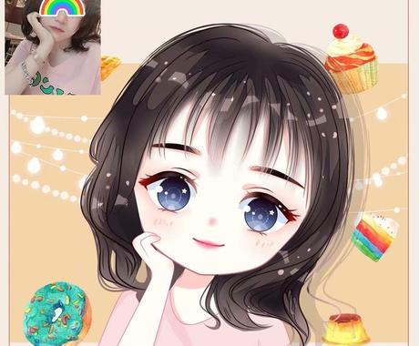 キャラクター風 似顔絵 イラスト 絵