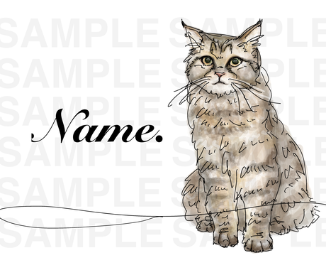 愛猫 愛犬のイラスト描きます お気に入り 自慢のペットちゃんのお写真をイラストにします ペットイラスト作成 ココナラ