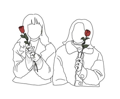 シンプルな韓国風アイコンを提供いたします Sns Line等のアイコンに使える線画イラストの作成 アイコン作成 ココナラ