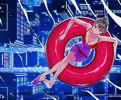 女の子のいる背景つきイラストを描きます 多様な画風に対応可能 宣伝ポスターや音楽作品への提供実績あり イラスト作成 ココナラ