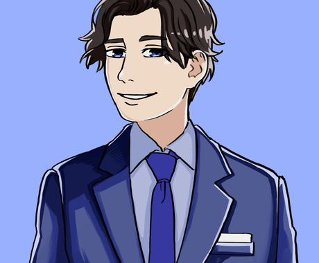 Sns等のアイコン用にかっこいい男性お描きます ビジネスで使える男性 男子を描きます アイコン作成 ココナラ