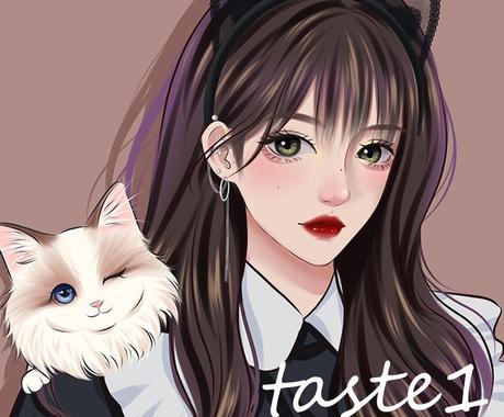 4種類のテイストでsnsアイコン イラスト描きます 絵柄テイスト広め 夢絵なども対応可能 似顔絵作成 ココナラ