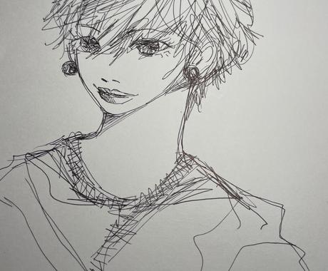女性のイラスト 上半身 ボールペンで描きます 技術がある方で 何かのベースに使えそうだと思う方 その他 イラスト 漫画 ココナラ
