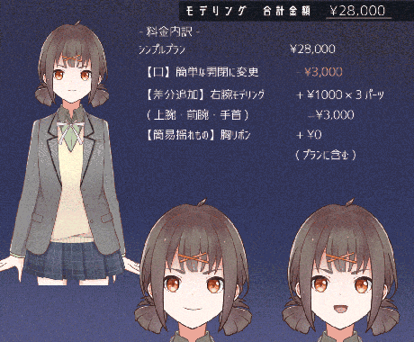 立ち絵持ちこみ - Live2Dモデリングします コスパよくLive2Dデビューをお手伝いします！ イメージ2