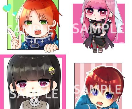 少年 少女のアニメ風アイコンイラスト描きます アニメ風のキラキラしたミニキャラ 等身絵のアイコン制作します アイコン作成 ココナラ