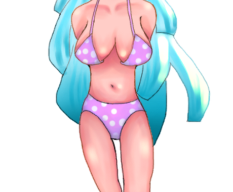 表情2種 かわいい水着の女の子のイラスト売ります あなただけにほほえむビキニの女の子です 表情2種付き キャラクター販売 既製品 ココナラ