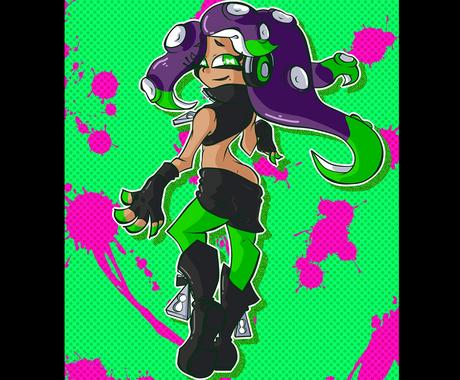 ポップなカートゥーン風 全身絵 一枚絵描きます ちょっと変わった目を引くイラストです イラスト作成 ココナラ