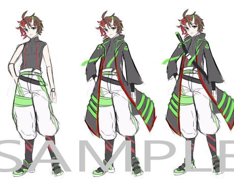 和風なキャラクターデザインの立ち絵等を制作します 和風的な世界観を重視した好みの依頼者用のイラストを制作します キャラクター作成 ココナラ
